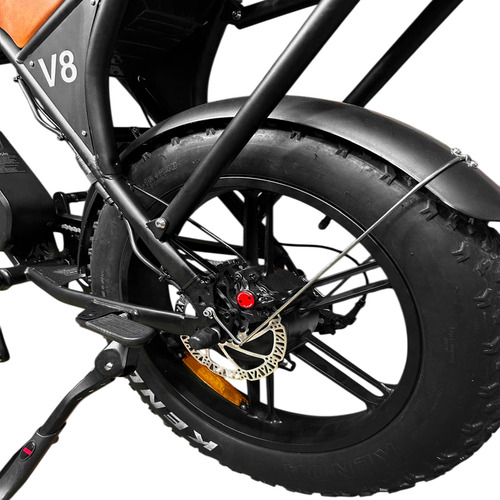 Bicicleta Elétrica Com Autonomia De 50 Km Bateria Durável V8