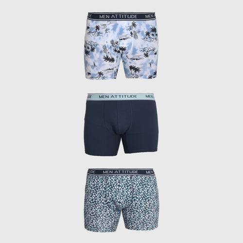 Boxer Hombre Tripack Estampado Azul Marino  Fashion's Park