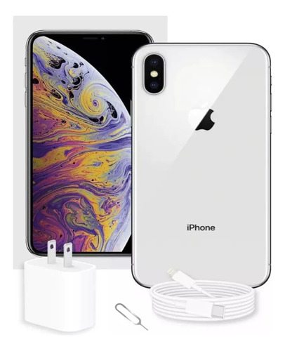  iPhone XS Max 64 Gb Blanco Plata Con Caja Original Accesorios (Reacondicionado)