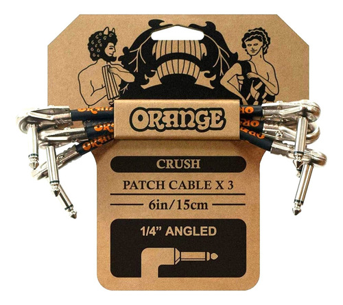 Cable Patch Pedal Orange Pack De 3u +envio+ Rcoker Music 
