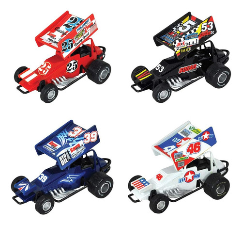 Kipp Brothers Sprint Car Pull Back Racing Toy Cars Con Calco