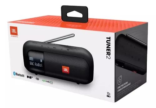 Radio portátil  JBL Tuner 2, FM, 5W, Bluetooth, Negro