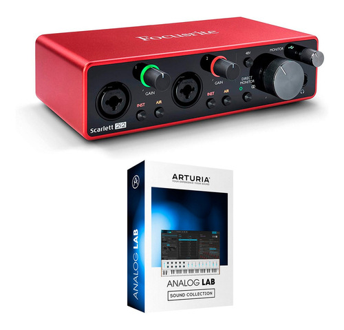 Placa De Audio Usb Focusrite Scarlett 2i2 3ra Generacion