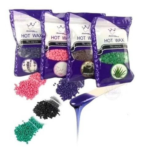 Pack 6 Ceras Depilatoria Elástica Paquete 100 Gr Hot Wax