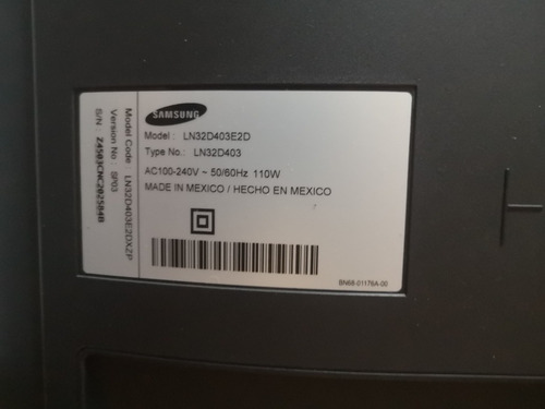 Imagen 3 de 4 de Tv Samsung Ln32d403e2d Con Fallas