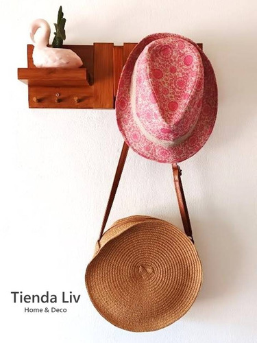 Imagen 10 de 10 de Perchero De Pared Madera Rebatible Moderno Nordico