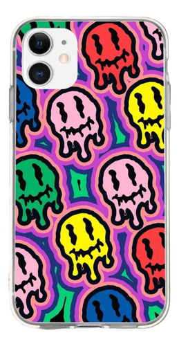 Funda Carcasa Para iPhone Samsung Diseño Carita Colores