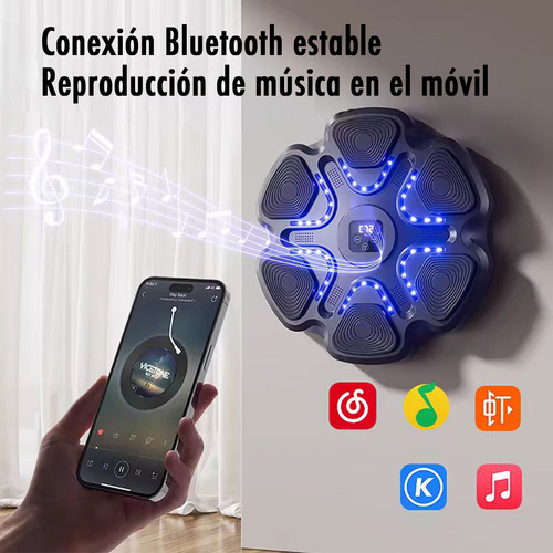 Máquina De Boxeo Karate Musical Bluetooth Inteligente Color Azul Multimodal Tengtu Tt003 Bluemos