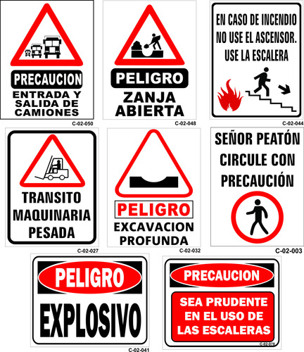 Combo Carteles Señalización Interior Personalizados C-02-132 Verde