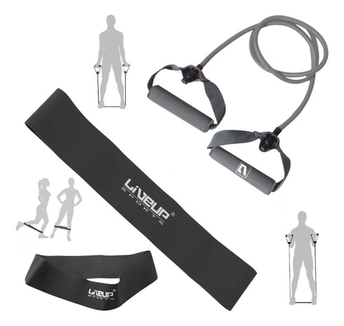 Kit Elastico Com Alça Extra Forte + Mini Band Extra Forte