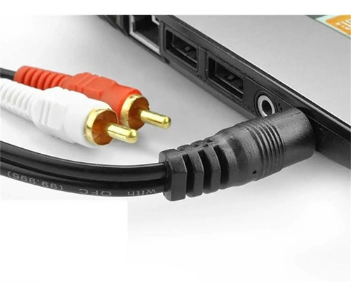 Imagen 3 de 5 de Cable De Audio Auxiliar Jack Spica 3.5mm A Rca Equipo Música