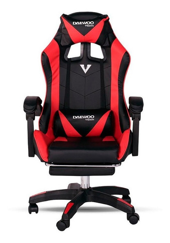 Imagen 4 de 10 de Silla Gaming Shooter Dw-sga001na Rotación 360° Rojo Daewoo