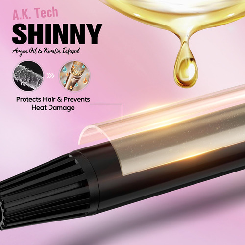 Curling Iron Farery Long Barrel 19 Mm Con Aceite De Argán Y