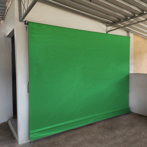 Toldo Retrátil Completo Com Tubos - Sob Medida 3,10 X 2,50 Cor Verde