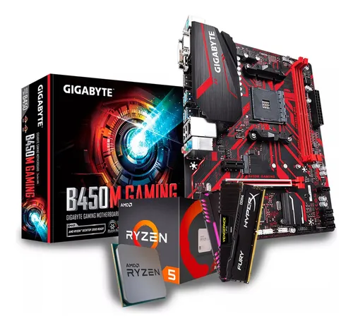 comprar Kit Upgrade Gamer Ryzen 5 5600gt + B450m Gaming + 16gb Ddr4