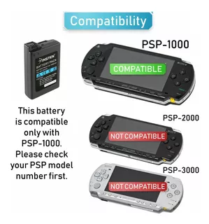 Insten Batería Recargable Compatible Con Sony Psp 1000 1001