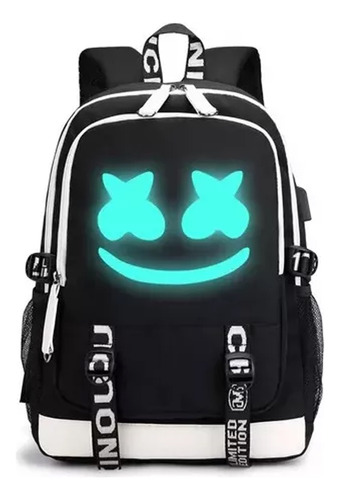 Mochila Estudiantil Dj Marshmello Bolsa De Carga Usb