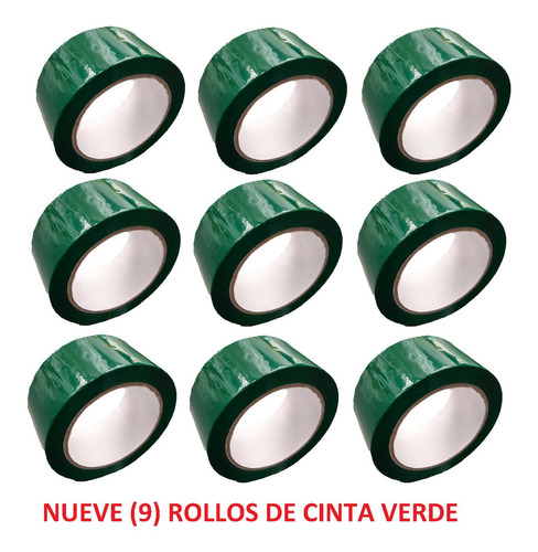 Cinta Verde Adhesiva X 9 Unidades E