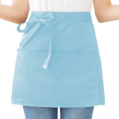 Kit 4 Avental Cintura Brim 100% Algodão Churrasco Cozinha Cor Azul-celeste Desenho Do Tecido Liso