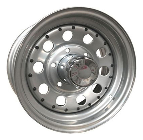 Set 4 - Llanta - 14x7 6x139 Silver_mod 6x5.5 C/cono