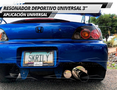Imagen 5 de 10 de Resonador Deportivo Con Punta Escape Acero Acd Performance