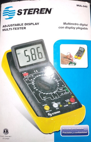 Multímetro Digital Con Display Plegable Steren Mul-040