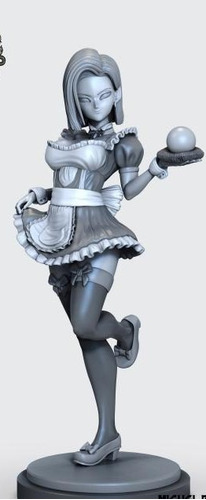 Archivo Digital Stl Androide 18 Sexy Maid