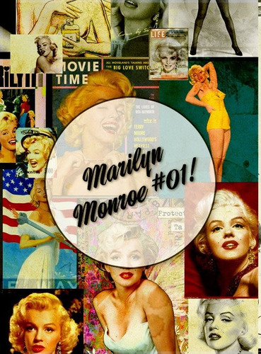 Marilyn Monroe #01! Lámina Decoupage Autoadhesiva 30 X 42 Cm