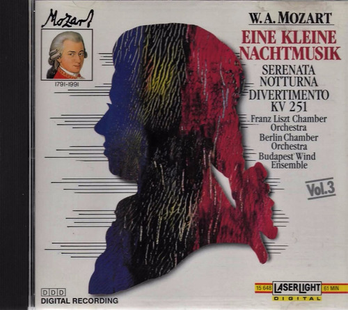 Mozart - Eine Kleine Nachtmusik - K V 251 - Vol. 3 - 1 Cd