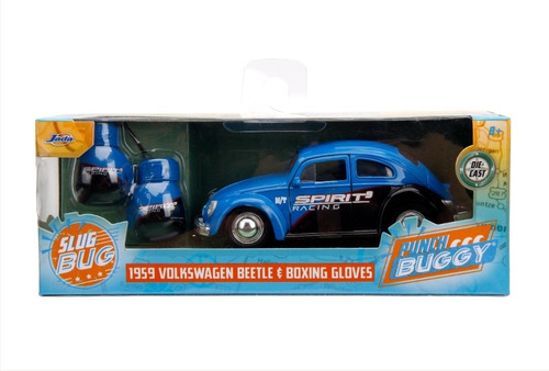 Jada 1:32 1959 Volkswagen Beetle Vocho Azul Guantes De Box