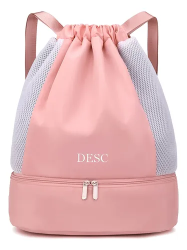 Mochila Bag Esportiva Futebol Basquete Beach Academia Cor Bege Desenho do tecido Liso