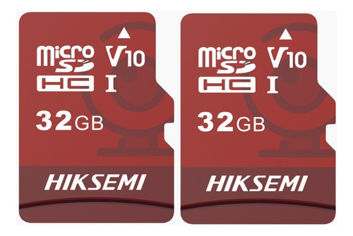Pack 2 Memorias Micro Sd Clase 10 De 32gb Uso 24/7 Hiksemi