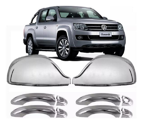 Apliques Cromados Retrovisor E Maçaneta Amarok 2010 A 2018