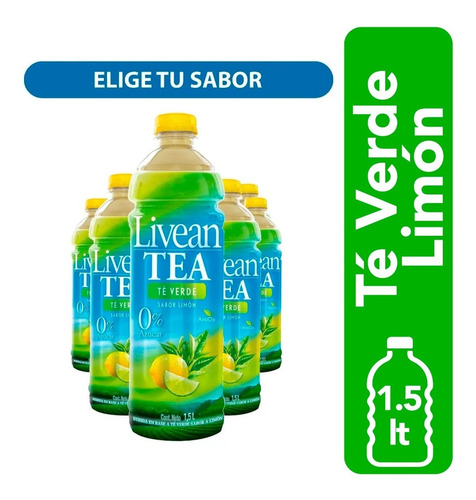 Pack 6 Nectar Livean Te 1.5 Litros - Elige Tu Sabor