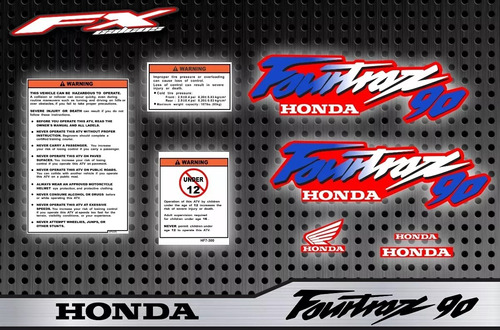 Calcos Opcionales Honda Fourtrax Trx 90 1994 Fxcalcos2