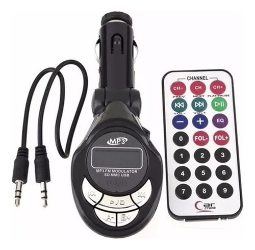 Transmisor Fm Modulador 4 En 1 Mp3 Usb Con Control Sd