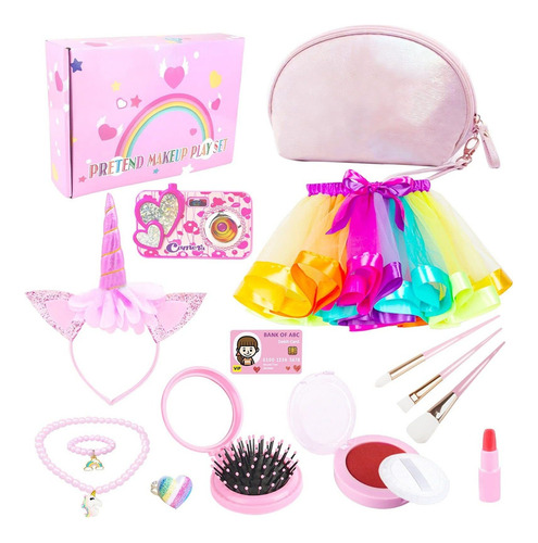 Maquillaje Kit  De Princesa, Juguetes Para Niñas Par Fr80sm