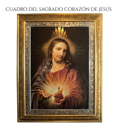 Cuadro Sagrado Corazon De Jesus 92x73 Cm