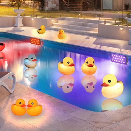 Pato Solar Flotantes Para Alberca,pato Con Luz Solar
