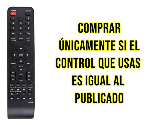 Control Remoto Ghia Smart Tv Pantalla Led