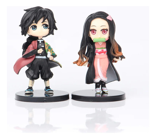 Kit 6 Bonecos Action Figure Demon Slayer Kimetsu No Yaiba