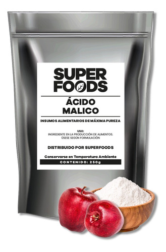 Acido Malico 250gr Polvo Puro - Unidad a $17900