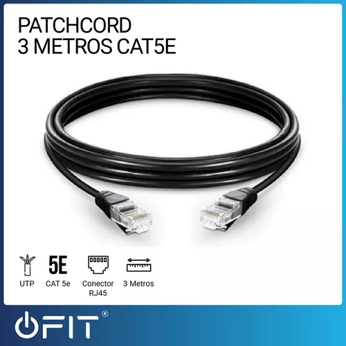 Cable Ethernet 3 Metros Cat 5e
