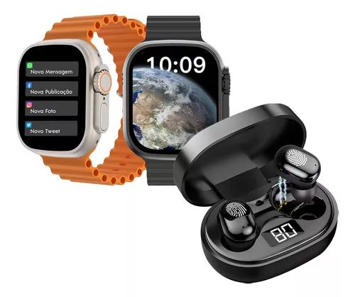 SmartWatch 14 Multifuncional Premium + 4 Pulseiras Extra de Brinde / O