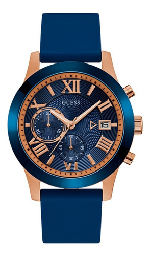 Reloj Guess Hombre Azul Legacy W1049g1 Color de la correa Azul 1