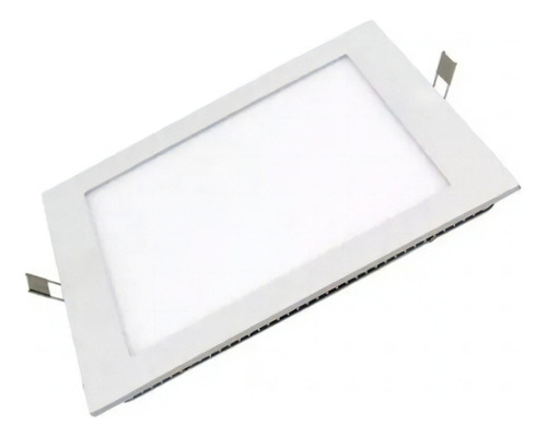 Panel Led Embutir Cuadrado 12w Luz Fria Spot 220v Pack X10 Color Blanco