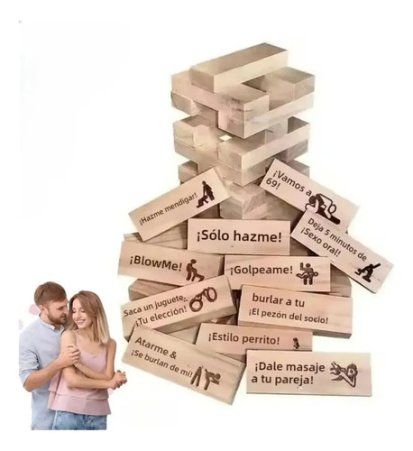 Set De Juego Para Parejas 2025 Con Juguetes Jenga Blocktoys,