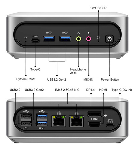 Mini Pc Awow Mgi9 Intel Core I9-11900h 16 Gb 512 Gb Ssd W-11