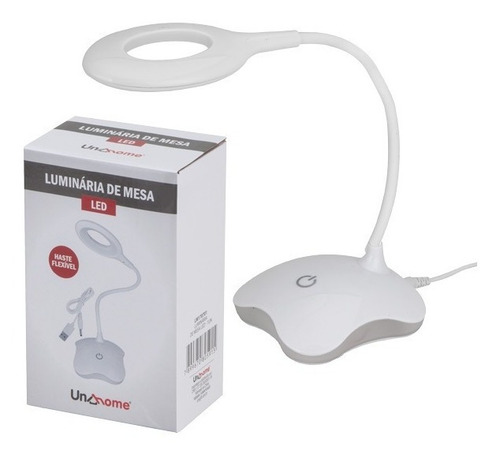 Luminaria Mesa Flexivel Touch Sem Fio 3 Níveis Luz 14 Led
