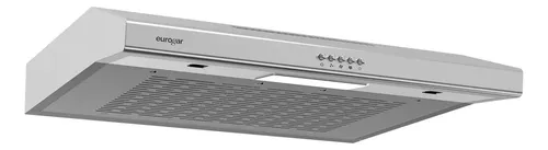 Campana Extractora de Pared 60 cm, extracción 180 m3/h, modo ducto, 3 niveles de velocidad, Filtro de malla desmontable y lavable, Campana de cocina en Acero Inoxidable EU60CA EUROGAR